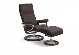 Stressless Aura Medium Recliner Chair & Footstool (Signature Base)