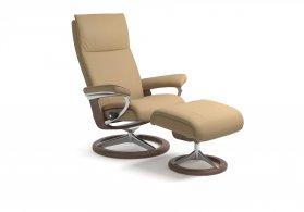 Stressless Aura Large Recliner Chair & Footstool (Signature Base)