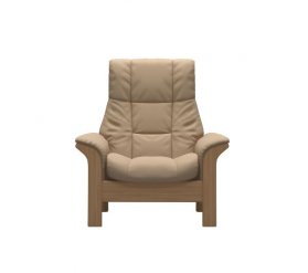 Stressless *QUICKSHIP* Windsor High Back Chair (Beige/Oak)