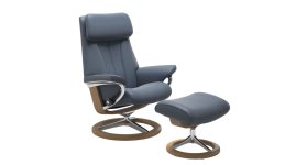 Stressless Paul Medium Recliner Chair & Footstool (Signature Base)
