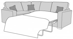 Buoyant Chicago Corner Sofa Standard Back Sofabed (LH1, COR, R2S)