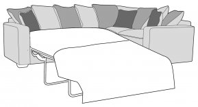 Buoyant Chicago Corner Sofa Pillow Back Sofabed (L2S, COR, L1)