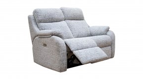 G Plan Kingsbury Two Seater Double Power Headrest & Lumber Recliner Sofa