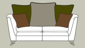 Alstons Darwin 2 Seat Sofa Pillow Back