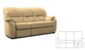 G Plan Mistral Three Seat RHF Power Recliner Sofa (right hand facing side of sofa only reclines)