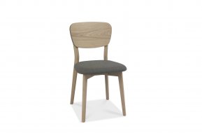 Bentley Designs Dansk Veneer Back Chair - Cold Steel Fabric (Pair) [9129-09-CS]