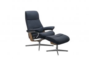 Stressless View Medium Recliner Chair & Footstool (Cross Base)