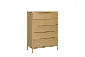 Ercol Rimini Bedroom 6 Drawer Tall Wide Chest [3284]