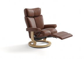 Stressless Magic Medium Power Dual Motor Recliner Chair (Legs & Back)