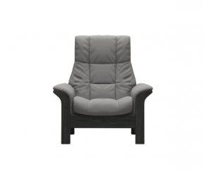 Stressless *QUICKSHIP* Windsor High Back Chair (Silver Grey/Grey)
