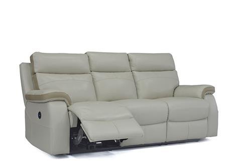 La Z Boy Serena Three Seat Sofa, 3 Seater Black Leather Recliner Sofa