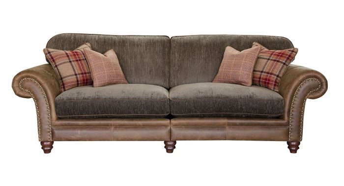 Alexander & James Hudson Four Seater Standard Back Sofa (Fabric Pack - Option 2)
