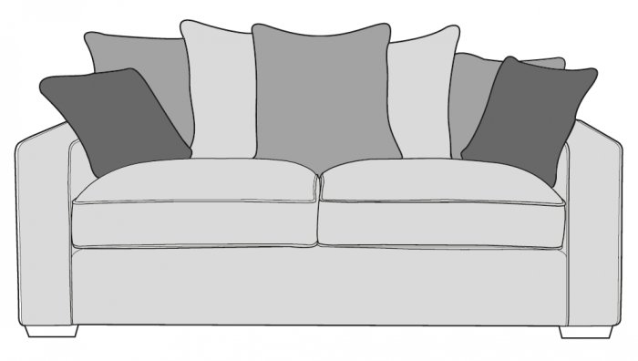 Buoyant Chicago 3 Seater Sofa Pillow Back