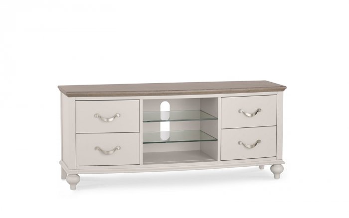 Bentley Designs Montreux Grey Washed Oak & Soft Grey Entertainment Unit [6290-25]