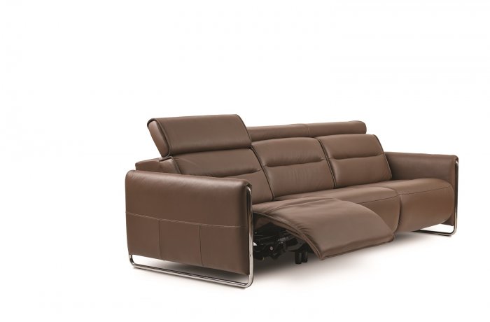 Stressless Emily Three Seater Double Power Recliner Sofa (Steel Arm)