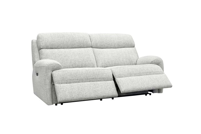 G Plan Hardy Three Seater Double Power Headrest & Lumbar Recliner Sofa With USB & HEATED SEATS