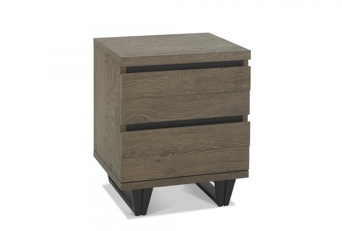 Bentley Designs Tivoli Weathered Oak 2 Drawer Nightstand [4207-72]