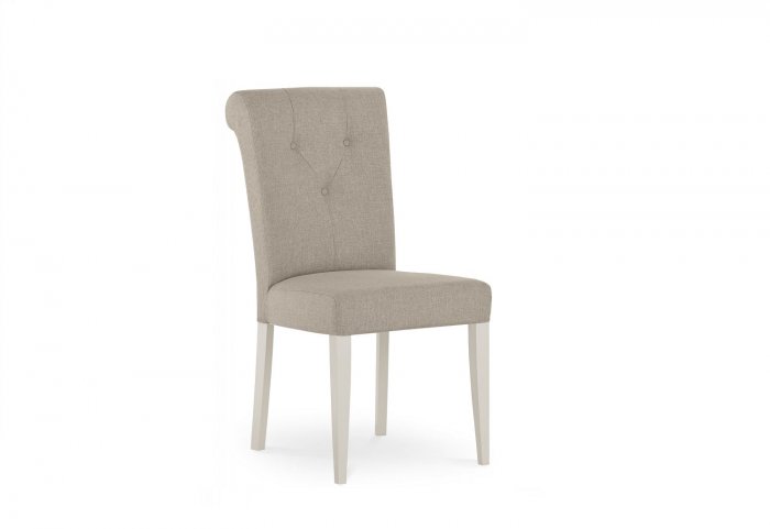 Bentley Designs Montreux Soft Grey Upholstered Chair - Pebble Grey Fabric (Pair) [6290-09U]