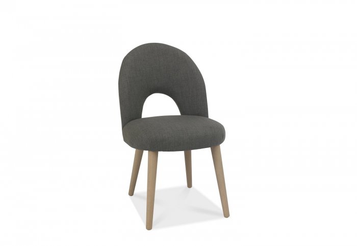 Bentley Designs Dansk Upholstered Chair - Cold Steel Fabric (Pair) [9129-09U-CS]