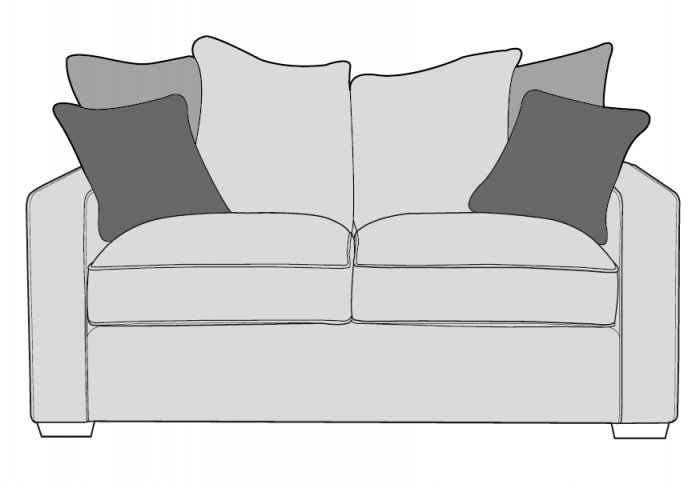 Buoyant Chicago 2 Seater Sofa Pillow Back