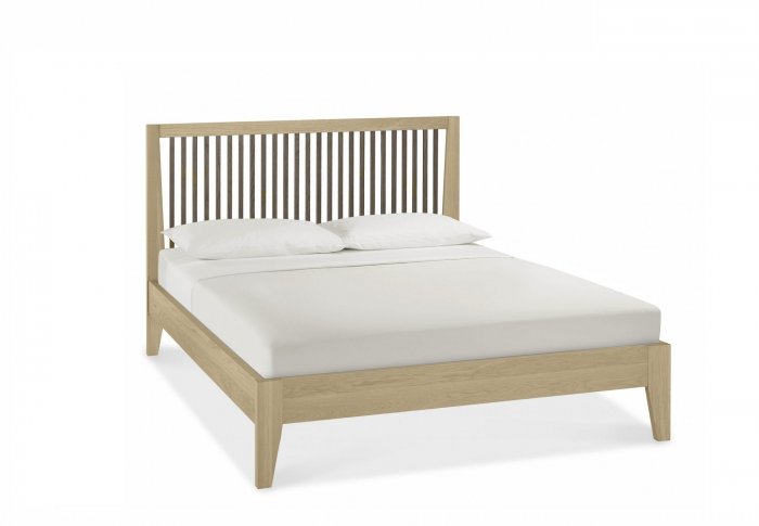 Bentley Designs Rimini Aged Oak & Weathered Oak Slatted Bedstead (King/150cm) [5701-44BD]