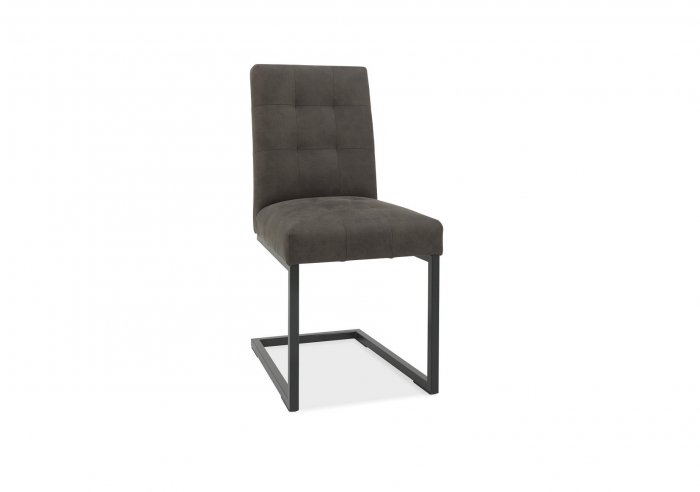 Bentley Designs Indus Cantilever Chair - Dark Grey Fabric (Pair) [2003-09UC-DGY]