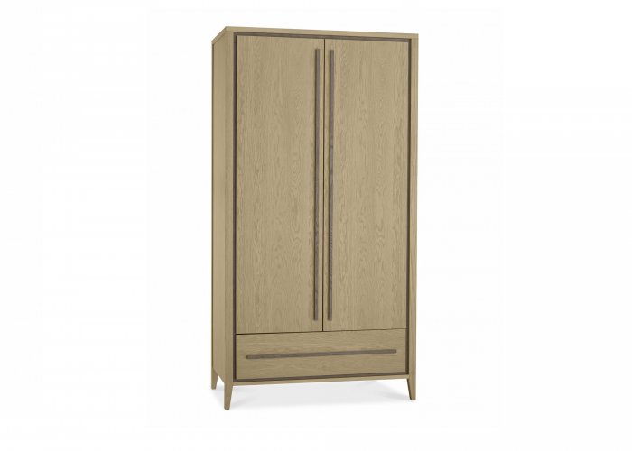 Bentley Designs Rimini Aged Oak & Weathered Oak Double Wardrobe [5701-82]