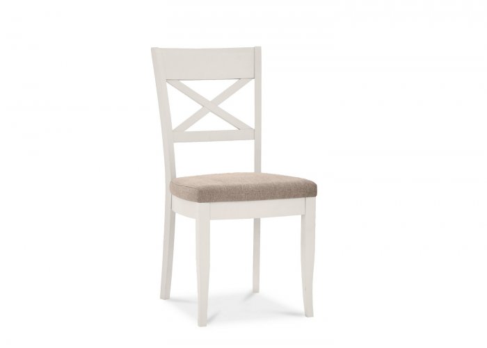 Bentley Designs Montreux Soft Grey X Back Chair - Pebble Grey Fabric (Pair) [6290-09X-PG]