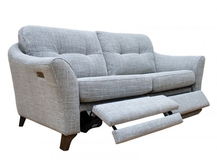 G Plan Hatton Three Seater Double Power Footrest Formal Back Sofa 