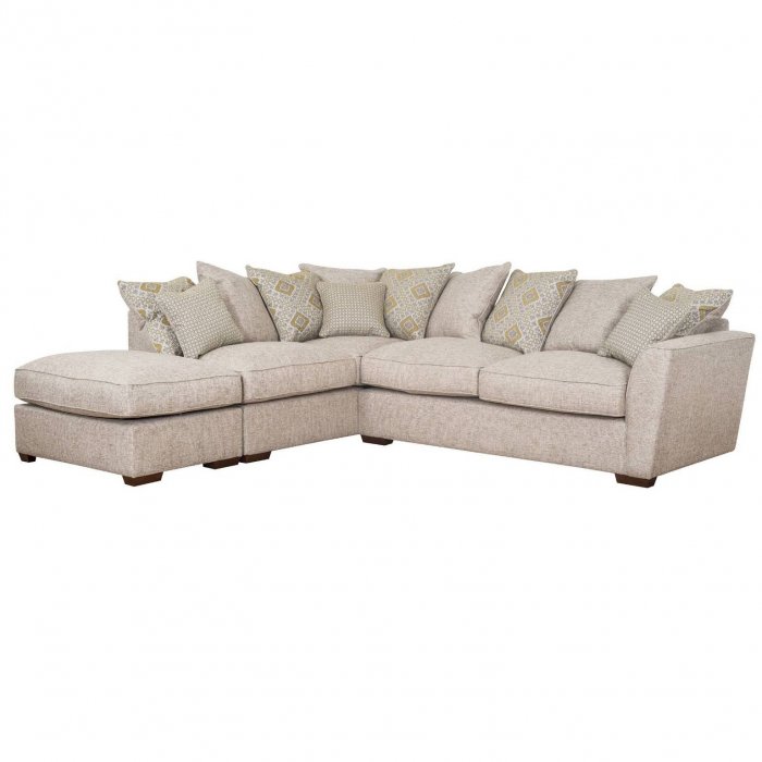 Buoyant Fantasia Pillow Back Corner Sofa With Large Footstool (R2, LFC, P)
